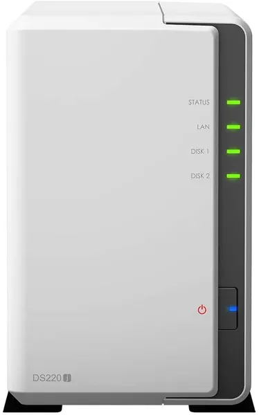 Synology DS220J/28TB-REDPLUS 28 TB 2 Bay Desktop NAS Solution with 2 x 14TB Western Digital Red Plus Drives, Black, DS220J/28TB-REDPLUS