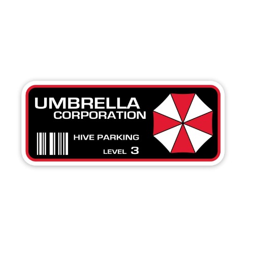 Vool Resident Evil Umbrella Corp. Parking Decal Vinyl Decal Bumper | Sticker | 2"x 5"