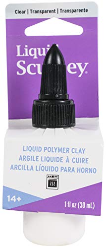 Sculpey Liquid Polymer Oven-Bake Clay, Clear, 1 oz. bottle, Great for jewelry, holiday, DIY, mixed media, window clings, home décor and more! Perfect for beginners to artists!