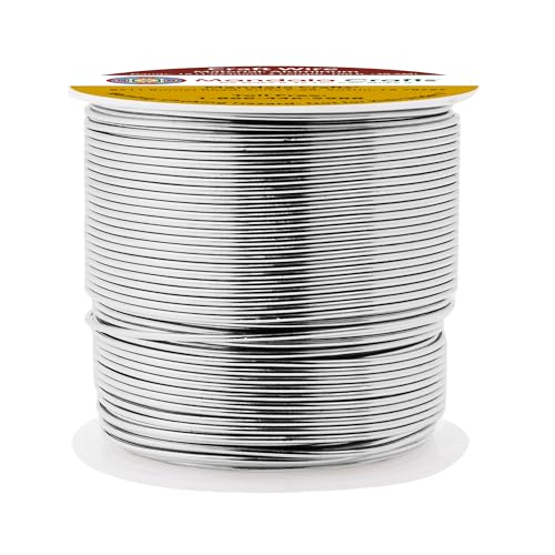Mandala Crafts Anodized Aluminum Wire for Sculpting, Armature, Jewelry Making, Gem Metal Wrap, Garden, Colored and Soft, 1 Roll(18 Gauge, Gray)