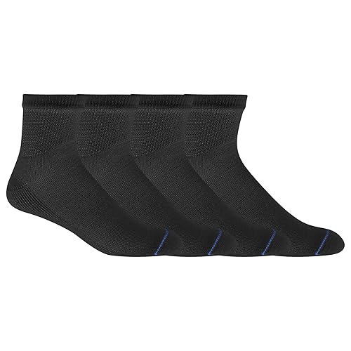 Dr. Scholl's Men's Diabetes & Circulator Socks-4 & 6 Pair Packs-Non-Binding Moisture Management - 13-15 - Black - Ankle (4 Pairs)