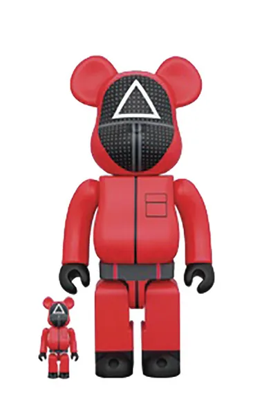 Squid Game Guard Triangle  - Medicom Toy 100% & 400% Be@rbrick Figure (SET of 2) (Pre-order) Nov 2022