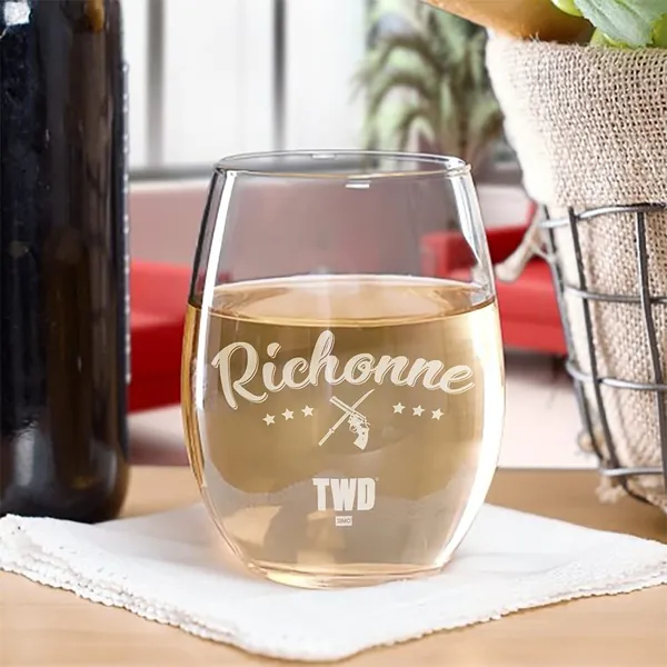 The Walking Dead Richonne Laser Engraved Stemless Wine Glass - 