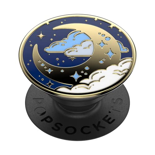 PopSockets: PopGrip - Expanding Stand and Grip with a Swappable Top for Smartphones and Tablets - Enamel Fly Me To Moon - Enamel Fly Me To Moon - Moon