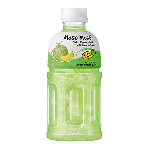 Mogu Mogu Melon Drink with NATA de Coco (Gotta Chew) 320ml (6 Bottles) - Melon - 320 ml (Pack of 6)