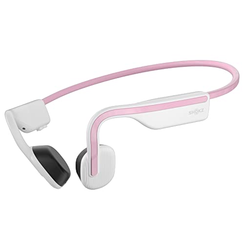 SHOKZ OpenMove Wireless Headphones, [England Athletics Recommended] Bluetooth Bone Conduction Headset with Mic, 6 Hour Playtime & IP55 Waterproof, Sports Headphones for Running Yoga Cycling (Pink) - Pink