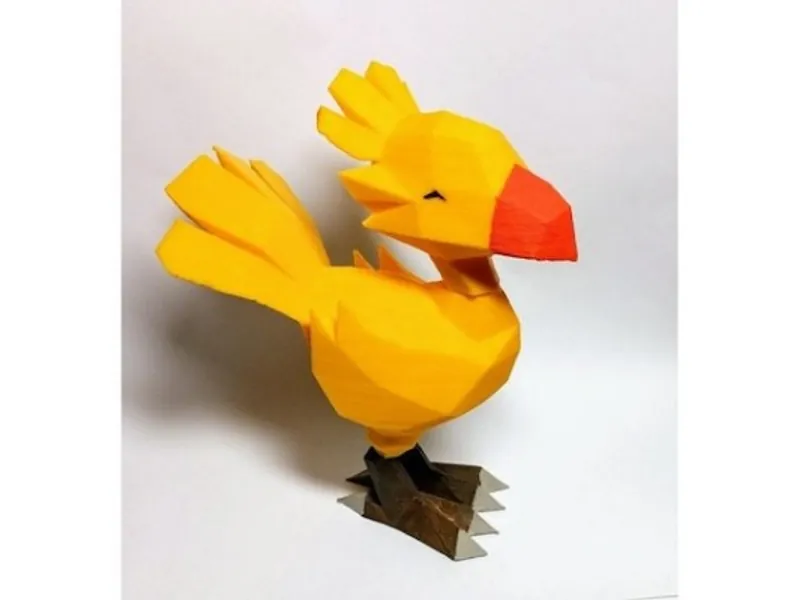 Low Poly Chocobo Final Fantasy | Etsy UK