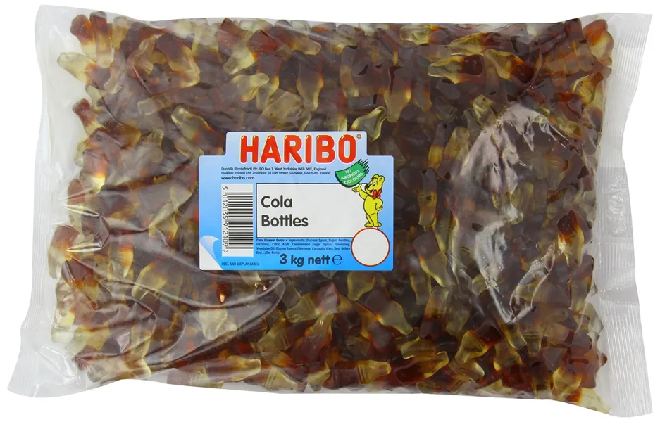 Haribo Cola Bottles Bulk Bag 3 Kg