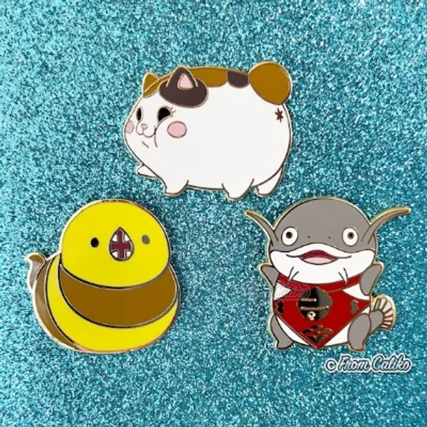 Final Fantasy XIV Enamel Pins  FFXIV Fat Cat Great Serpent of | Etsy UK