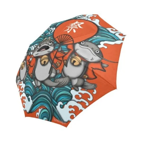 Namazu Festival Umbrella  Illustrated Parasol Inspired by the | Etsy UK