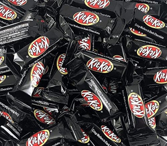KITKAT Miniatures Crisp Wafers, Dark Chocolate Snack Size, 1 Pounds, Approx 50 Bars (1LB) - Dark Chocolate - 1LB