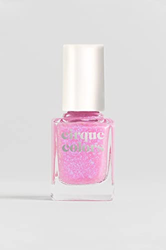 Cirque Colors Fairy Floss - Sheer Pink Jelly Iridescent Nail Polish - Candy Coat Collection - 0.37 Fl Oz (11 mL) - Vegan & Cruelty-Free - Fairy Floss