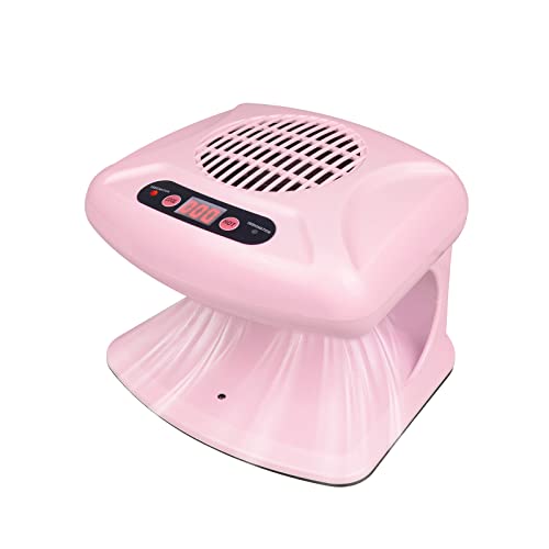 Air Nail Dryer with Automatic Sensor, 300W Timing Air Nail Fan Blow Dryer for Both Hands and Feet, Warm & Cool Wind Blower Dryer for Regular Nail Polish, Home and Salon Use No Harmful (Pink) - Pink
