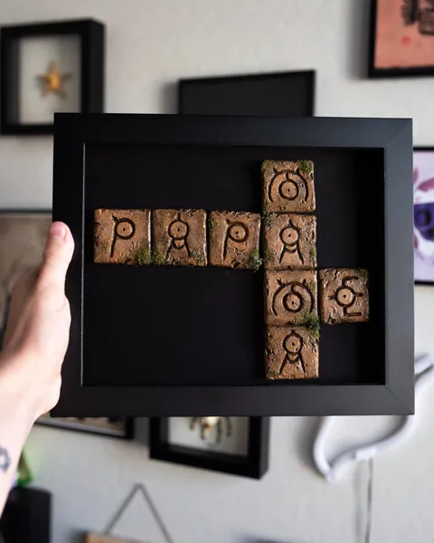 Unown Pokémon Alphabet Tiles Display Shadowbox 8 x 10