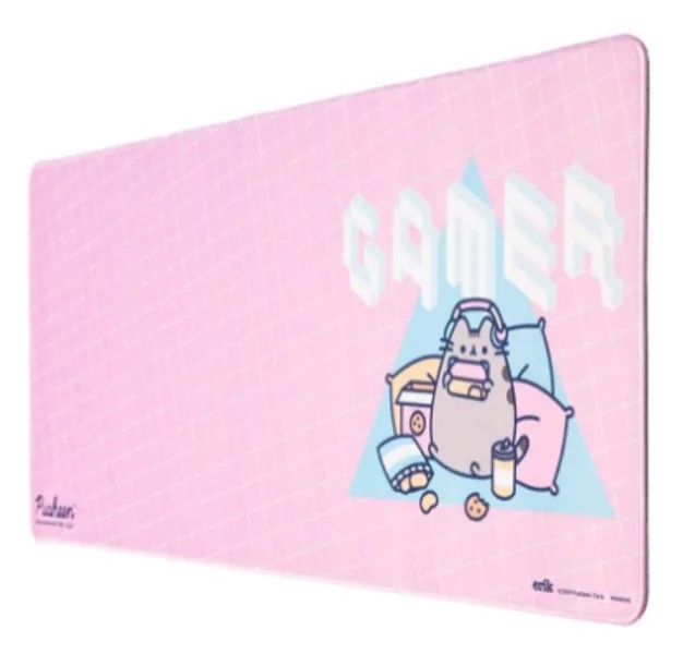 Official Pusheen Rose Collection XXL Mouse Mat - Desk Pad - 31.5" x 13.78" Non-Slip Rubber Base Mouse Pad, Gaming Mouse Pad, Keyboard Mouse Mat, Waterproof Mouse Mat