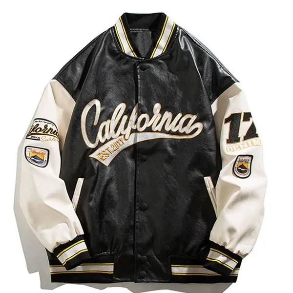 Aelfric Eden Men's Letter Foaming Love Print Varsity Jacket Vintage Graphic Baseball Jacket Unisex Coats Streetwear - #426-black Small