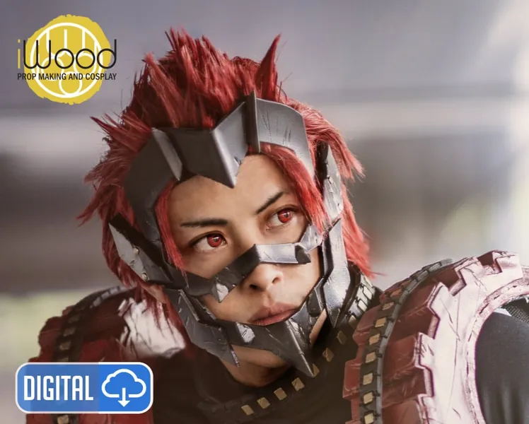 Kirishima's Mask BNHA boku no hero Cosplay//Red Riot//Foam Pattern DIY Halloween