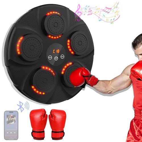 Music Boxing Machine, 2024 Upgrade Boxing Machine with 9 Modes, Boxing Machine Wall Mounted Music for Training Indoor Home, Versatile and Interactive Boxing Machine for Unisex