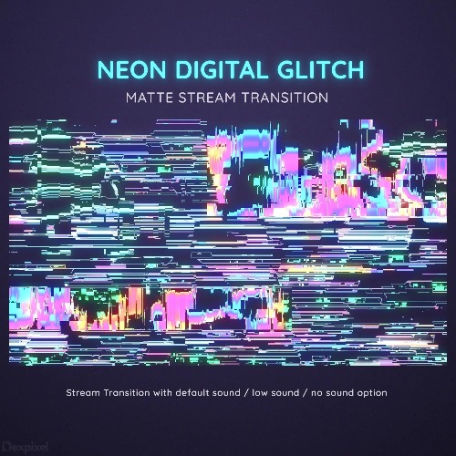 Neon Digital Glitch Stream Transition