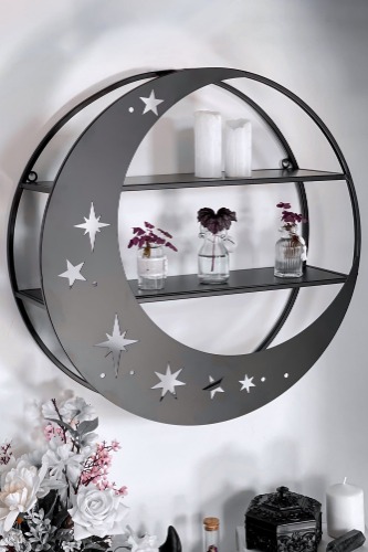 Crescent Shelf | One Size / Black / 100% Iron