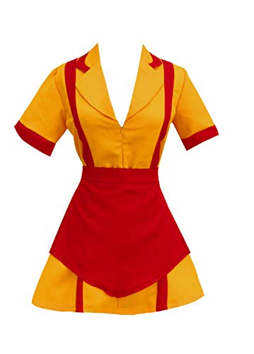 GOLDSTITCH Women Waitress Uniform Cosplay Fancy Dress Party Costume - Small - Yellow