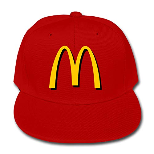 Adjustable Kids Boys Girls McDonalds Black Snapback Hats Baseball Hat Cap Outdoor Sun Caps for Tollder Boy Girl - One Size - Red