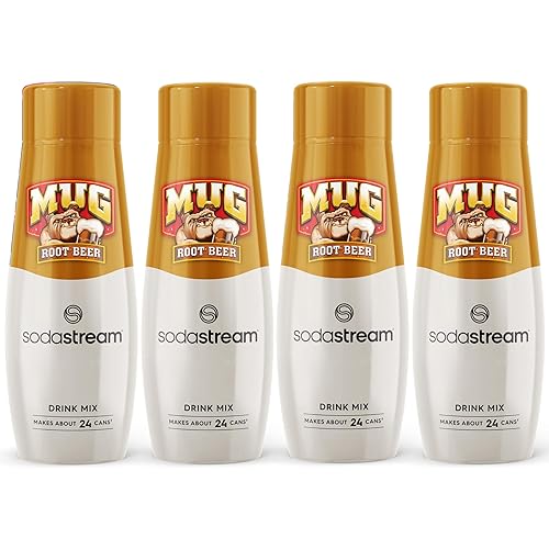 SodaStream Mug Root Beer Drink Mix (440ml, Pack of 4) - Mug Root Beer - 14.9 Fl Oz (Pack of 4)