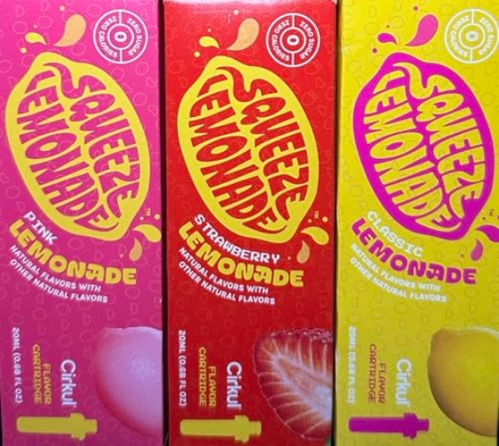Generic Pink Lemonade, Strawberry Lemonade, Classic Lemonade Cartridges, 0.68 Fl Oz (Pack of 3)