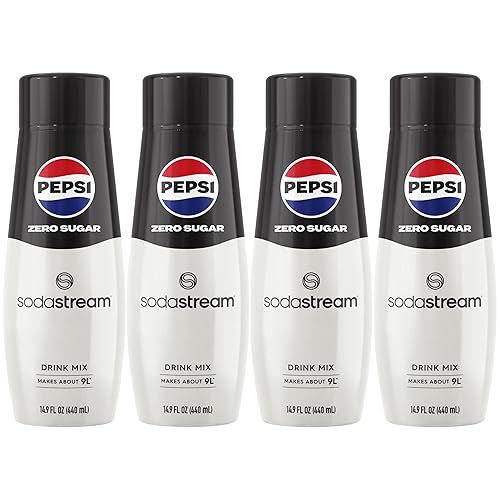 SodaStream® Pepsi® Zero Sugar Beverage Mix (440ml, Pack of 4) - Pepsi Zero - 14.9 Fl Oz (Pack of 4)