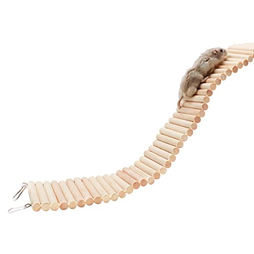 Pont Échelle Accessoire de Cage pour Petits Animaux - wood color