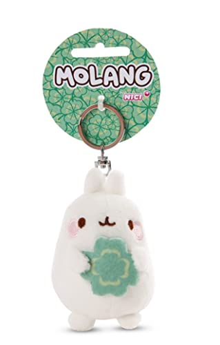 NICI Porte - clés MOLANG avec Feuille de trèfle 8cm - Porte-clés Molang