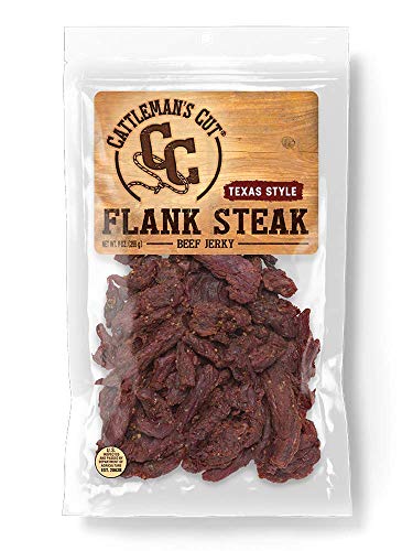 Cattleman's Cut Texas Style Flank Steak Beef Jerky, 9 Ounce - Texas Style Flank Steak Beef - 9 Ounce (Pack of 1)