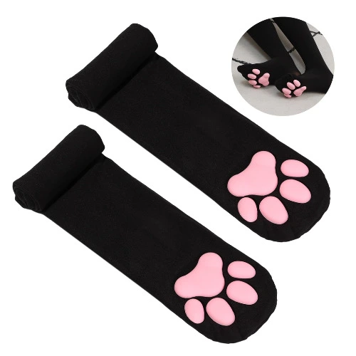 Thigh High Cat Paw Socks 