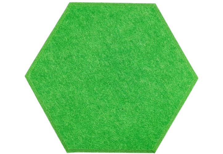 Hexagon PET Felt Acoustic Panels - 12 Pack - Eco Friendly Sound Absorption Panels - Forest Green
