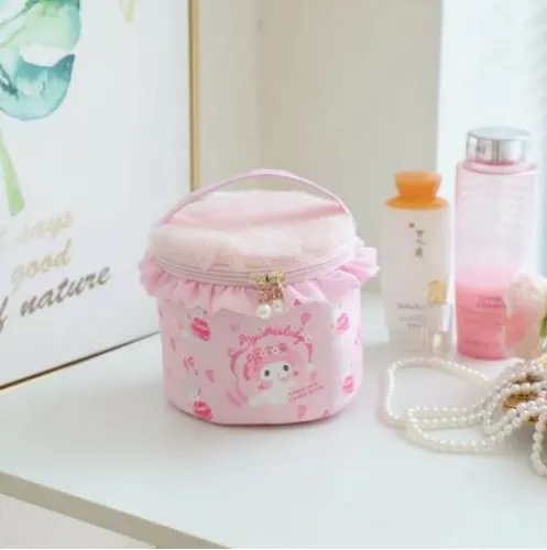 Sanrio my Melody handle make up bag box travel organiser