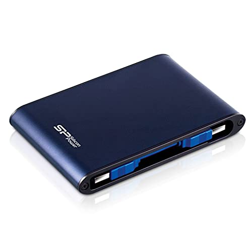 Silicon Power 2TB Armor A80 Shockproof/Waterproof Portable Hard Drive - USB3.0 - Blue Edition - blue - 2TB - A80 Aluminum Body