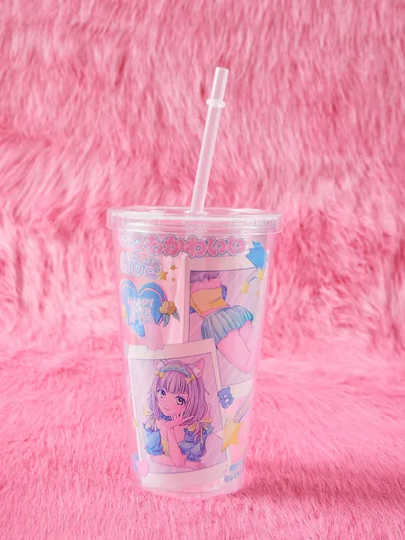 ROMWE Kawaii Vaso con dibujos animados & japonés carácter