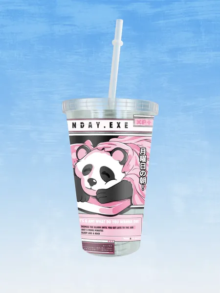 ROMWE X Ilustrata 1 pieza Vaso con letra & con estampado de panda