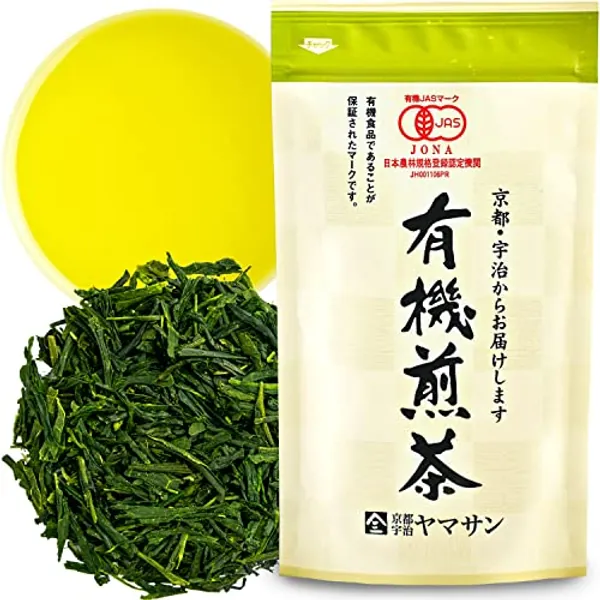 Green Tea leaves Sencha, JAS Certified Organic, Japanese Tea, Uji-Kyoto, 80g Bag 【YAMASAN】 - 2.82 Ounce (Pack of 1)