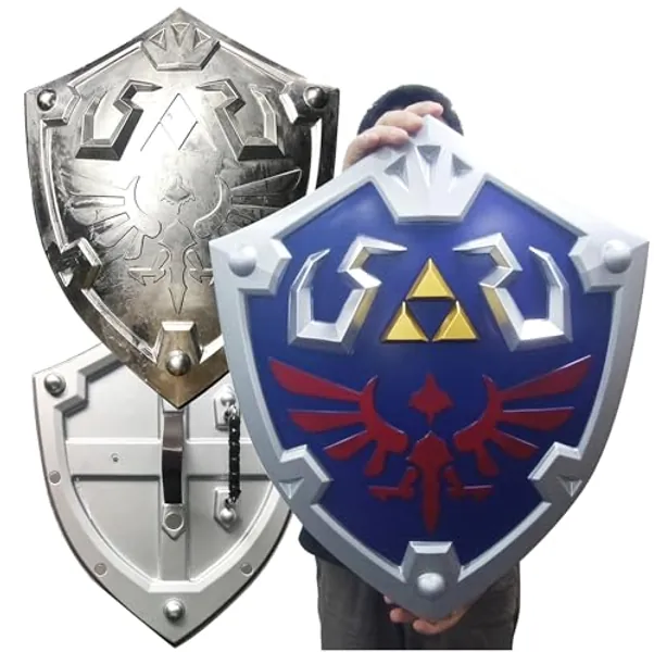 2024 Link Real Hylian Shield Metal Zelda Link Master Shield Full Size Costume Props Blue
