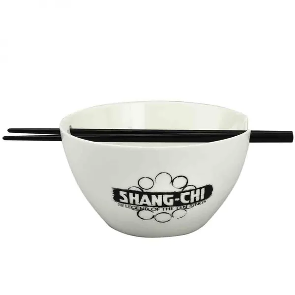Shang-Chi Logo Ramen Bowl with Chopsticks