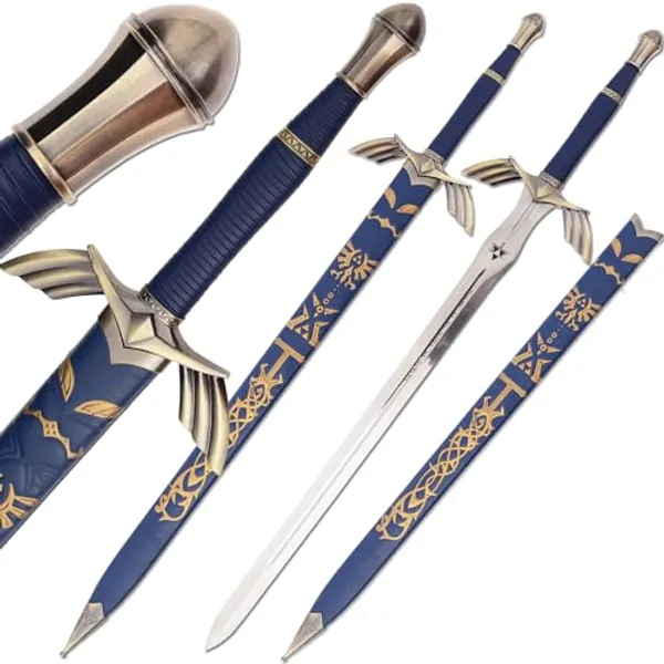 Purple flame Legend of Full Tang Master Sword Skyward Sword,Metal Sword ,Collection and Cosplay,A Variety of Styles are Available (Master Sword-2)
