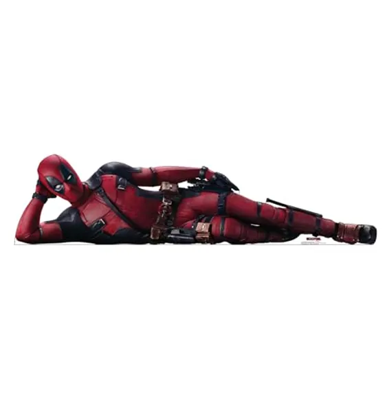 Cardboard People Deadpool Laying Down Life Size Cardboard Cutout Standup - Deadpool (Film) - Deadpool Laying Down - One Size