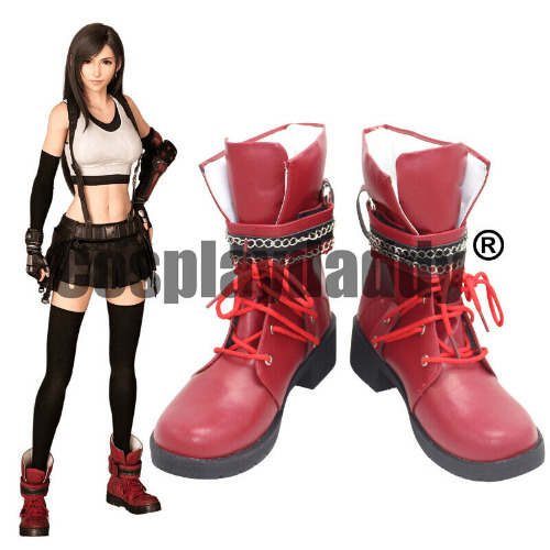 Final Fantasy VII FF7 Remake AVALANCHE Tifa Lockhart Cosplay Shoes Boots X002