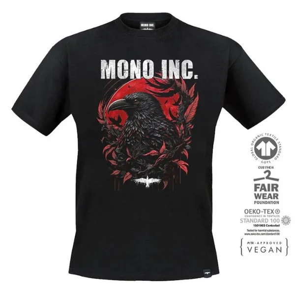 T-Shirt MONO INC. Blood Red Raven 2XL