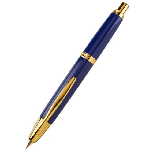 Pilot Capless Fountain Pen Blue / Gold Trim | Medium