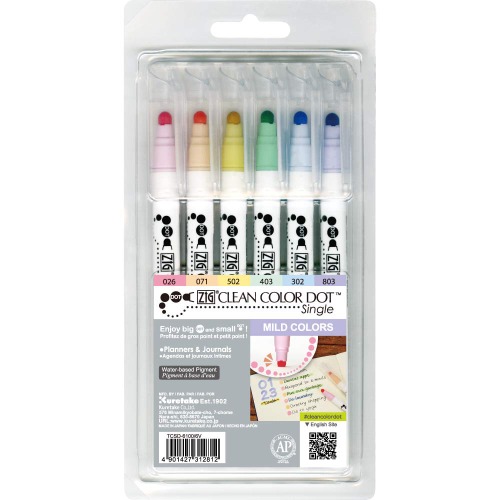 Kuretake ZIG DOT MILD COLORS set