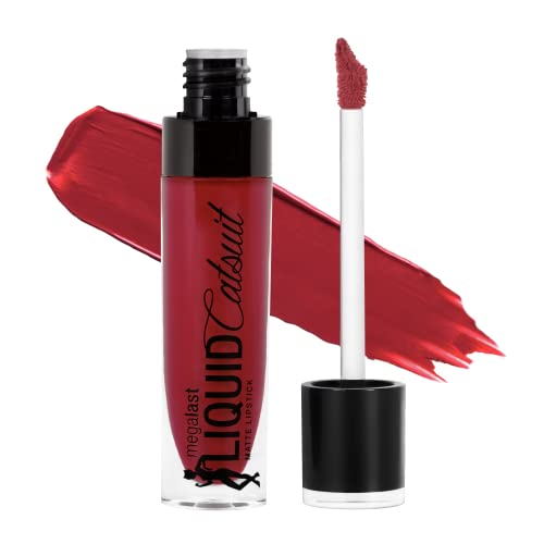 Wet n Wild Megalast Catsuit Matte Liquid Lipstick, Lip Color Makeup, Moisturizing Creamy Formula, Smudge Proof, Long Lasting, Red Missy and Fierce - Missy and Fierce - 0.8 Ounce (Pack of 1)