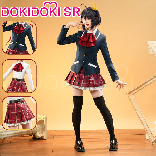 DokiDoki-SR Anime  Love, Chunibyo & Other Delusions Cosplay Takanashi Rikka Costume Uniform | Costume Only-S-Order Processing Time Refer to Description Page