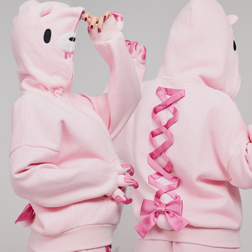 Pre-Order Pastel Winter Hoodie [MOEFLAVOR x Gloomy Bear] - Pink